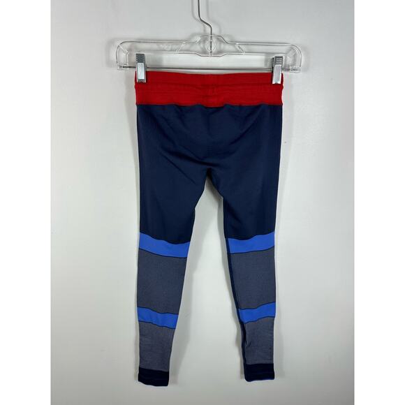 Kari Traa Tveito Tights Base Layer Leggings Blue Red Size XS/S Ski Preppy - Picture 2 of 12